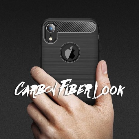 ETUI APPLE IPHONE XR 6.06" CASE SILIKONOWY CZARNY JAK CARBON WZMOCNIONY ETUI APPLE IPHONE XR 6.06" CASE SILIKONOWY CZARNY JAK CARBON WZMOCNIONY