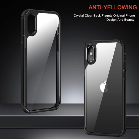 ETUI APPLE IPHONE XS/X PRZEZROCZYSTE PLECKI CZARNA RAMKA +SZKŁO HARTOWANE ETUI APPLE IPHONE XS/X PRZEZROCZYSTE PLECKI CZARNA RAMKA +SZKŁO HARTOWANE