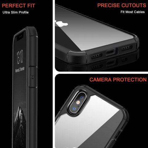 ETUI APPLE IPHONE XS/X PRZEZROCZYSTE PLECKI CZARNA RAMKA +SZKŁO HARTOWANE ETUI APPLE IPHONE XS/X PRZEZROCZYSTE PLECKI CZARNA RAMKA +SZKŁO HARTOWANE