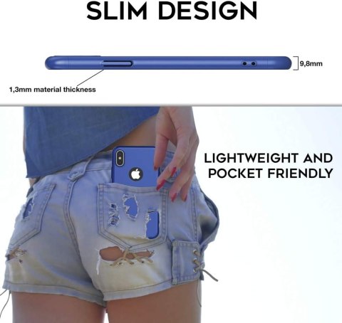 ETUI BUMPER APPLE IPHONE XS MAX CASE NIEBIESKI MATOWY +SZKŁO HARTOWANE ETUI BUMPER APPLE IPHONE XS MAX CASE NIEBIESKI MATOWY +SZKŁO HARTOWANE