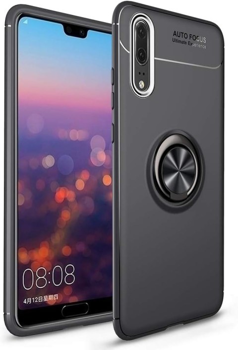 ETUI HUAWEI P20 PRO CASE SILIKONOWY WYTRZYMAŁY CZARNY MATOWY +RING ETUI HUAWEI P20 PRO CASE SILIKONOWY WYTRZYMAŁY CZARNY MATOWY +RING