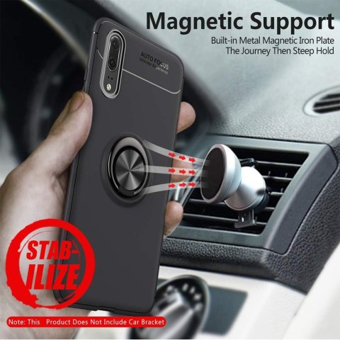 ETUI HUAWEI P20 PRO CASE SILIKONOWY WYTRZYMAŁY CZARNY MATOWY +RING ETUI HUAWEI P20 PRO CASE SILIKONOWY WYTRZYMAŁY CZARNY MATOWY +RING