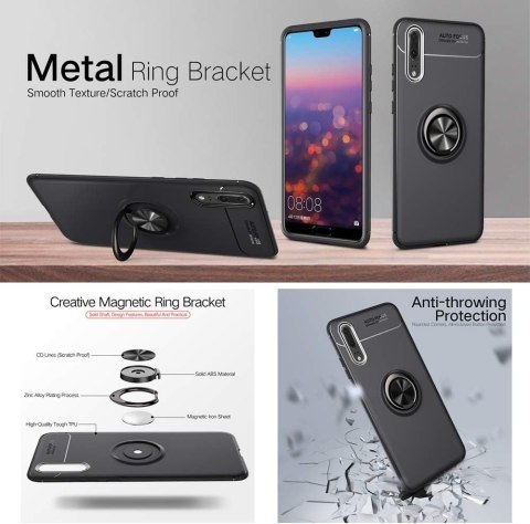 ETUI HUAWEI P20 PRO CASE SILIKONOWY WYTRZYMAŁY CZARNY MATOWY +RING ETUI HUAWEI P20 PRO CASE SILIKONOWY WYTRZYMAŁY CZARNY MATOWY +RING