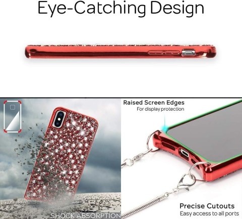 ETUI POKROWIEC DO APPLE IPHONE X CASE BIAŁE BŁYSZCZĄCE DIAMENTOWE PLECKI 3D ETUI POKROWIEC DO APPLE IPHONE X CASE BIAŁE BŁYSZCZĄCE DIAMENTOWE PLECKI 3D
