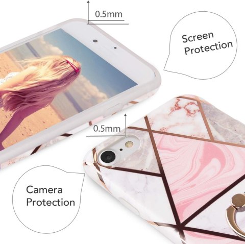 ETUI POKROWIEC DO IPHONE SE 2020 / IPHONE 7/8 KOLOROWE RÓŻOWE PLECKI +RING ETUI POKROWIEC DO IPHONE SE 2020 / IPHONE 7/8 KOLOROWE RÓŻOWE PLECKI +RING