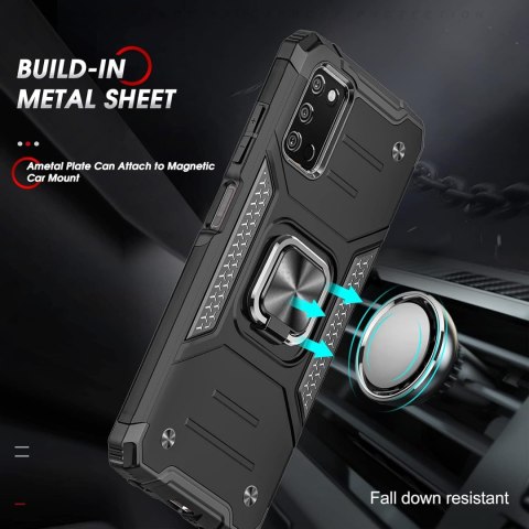 ETUI SAMSUNG GALAXY A03S CASE CZARNY PANCERNY PIERŚCIEŃ +2X SZKŁO HARTOWANE ETUI SAMSUNG GALAXY A03S CASE CZARNY PANCERNY PIERŚCIEŃ +2X SZKŁO HARTOWANE