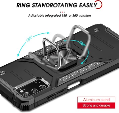 ETUI SAMSUNG GALAXY A03S CASE CZARNY PANCERNY PIERŚCIEŃ +2X SZKŁO HARTOWANE ETUI SAMSUNG GALAXY A03S CASE CZARNY PANCERNY PIERŚCIEŃ +2X SZKŁO HARTOWANE