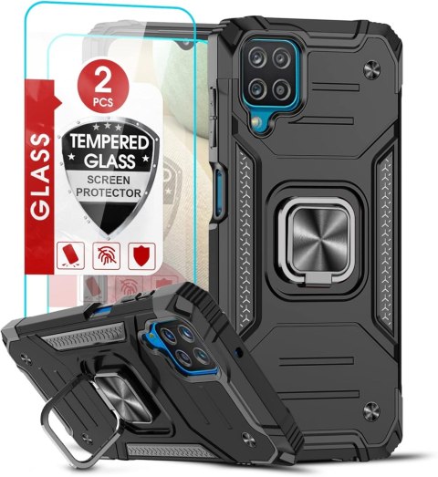 ETUI SAMSUNG GALAXY A12/M12 CZARNA PANCERNA OBUDOWA BUMPER +SZKŁO HARTOWANE ETUI SAMSUNG GALAXY A12/M12 CZARNA PANCERNA OBUDOWA BUMPER +SZKŁO HARTOWANE