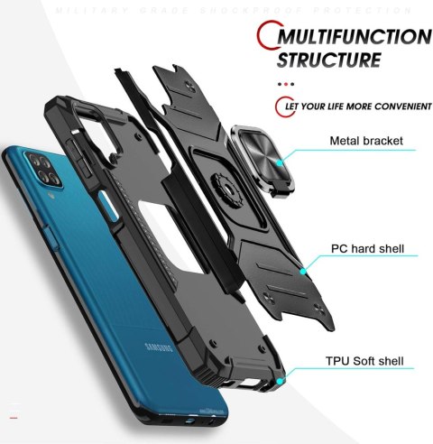 ETUI SAMSUNG GALAXY A12/M12 CZARNA PANCERNA OBUDOWA BUMPER +SZKŁO HARTOWANE ETUI SAMSUNG GALAXY A12/M12 CZARNA PANCERNA OBUDOWA BUMPER +SZKŁO HARTOWANE