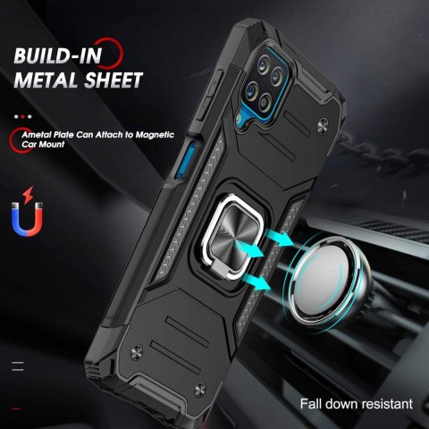 ETUI SAMSUNG GALAXY A12/M12 CZARNA PANCERNA OBUDOWA BUMPER +SZKŁO HARTOWANE ETUI SAMSUNG GALAXY A12/M12 CZARNA PANCERNA OBUDOWA BUMPER +SZKŁO HARTOWANE