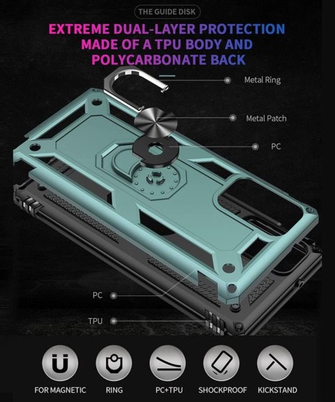 ETUI SAMSUNG GALAXY NOTE 20 5G ZIELONY CASE PIERŚCIEŃ SM-N981F SM-N981B ETUI SAMSUNG GALAXY NOTE 20 5G ZIELONY CASE PIERŚCIEŃ SM-N981F SM-N981B