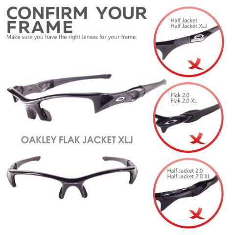 SZKŁA WYMIENNE DO OKULARÓW OAKLEY FLAK JACKET XLJ POLARYZACYJNE CZARNE 2szt SZKŁA WYMIENNE DO OKULARÓW OAKLEY FLAK JACKET XLJ POLARYZACYJNE CZARNE 2szt