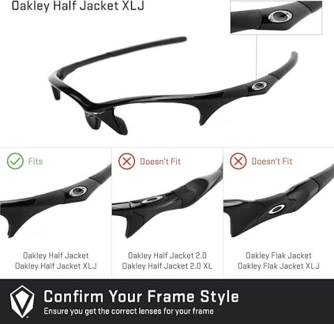 SZKŁA WYMIENNE DO OKULARÓW OAKLEY HALF JACKET XLJ POLARYZACYJNE SZARE 2szt SZKŁA WYMIENNE DO OKULARÓW OAKLEY HALF JACKET XLJ POLARYZACYJNE SZARE 2szt