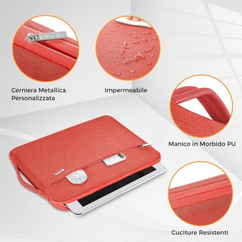 TORBA NA LAPTOPA 11.6-13.6 MACBOOK DELL LENOVO CZERWONA MATERIAŁOWA TORBA NA LAPTOPA 11.6-13.6 MACBOOK DELL LENOVO CZERWONA MATERIAŁOWA