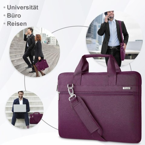 TORBA NA LAPTOPA 13"-14" MACBOOK DELL LENOVO FIOLETOWA MATERIAŁOWA +PASEK TORBA NA LAPTOPA 13"-14" MACBOOK DELL LENOVO FIOLETOWA MATERIAŁOWA +PASEK