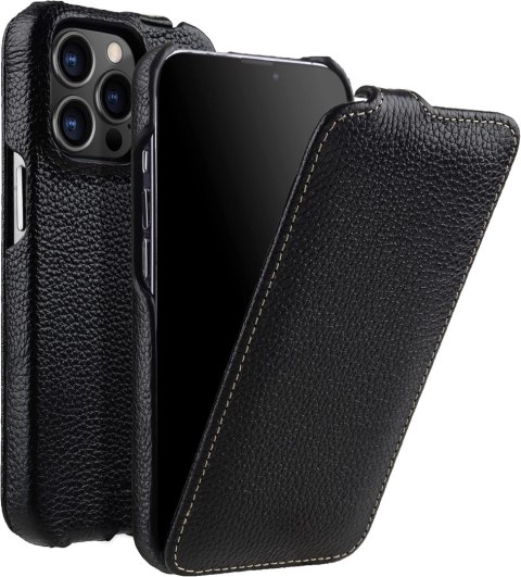 ZAMYKANE ETUI DO APPLE IPHONE 13 PRO 6.10" EKO SKÓRA CZARNA OBUDOWA ZAMYKANE ETUI DO APPLE IPHONE 13 PRO 6.10" EKO SKÓRA CZARNA OBUDOWA