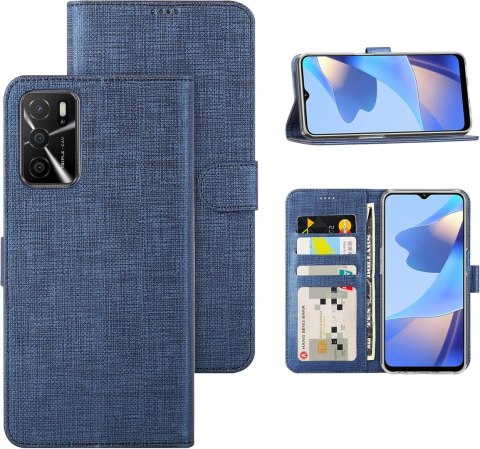 ZAMYKANE ETUI OPPO A16 2021 NIEBIESKI CASE Z KLAPKĄ ZAPIĘCIE MAGNETYCZNE ZAMYKANE ETUI OPPO A16 2021 NIEBIESKI CASE Z KLAPKĄ ZAPIĘCIE MAGNETYCZNE