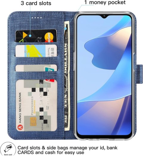 ZAMYKANE ETUI OPPO A16 2021 NIEBIESKI CASE Z KLAPKĄ ZAPIĘCIE MAGNETYCZNE ZAMYKANE ETUI OPPO A16 2021 NIEBIESKI CASE Z KLAPKĄ ZAPIĘCIE MAGNETYCZNE