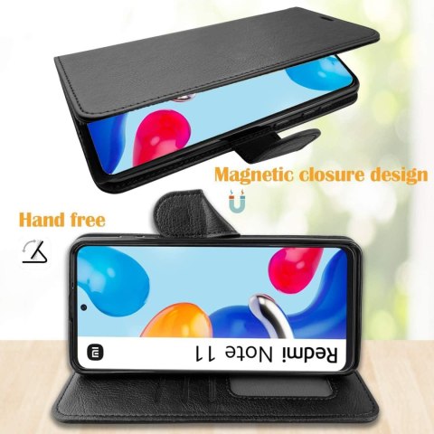 ZAMYKANE ETUI Z KLAPKĄ XIAOMI REDMI NOTE 11/NOTE 11S CZARNE MOCNE ZAPIĘCIE ZAMYKANE ETUI Z KLAPKĄ XIAOMI REDMI NOTE 11/NOTE 11S CZARNE MOCNE ZAPIĘCIE