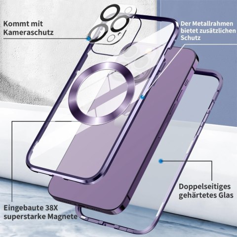 ZESTAW ETUI BUMPER APPLE IPHONE 14 PRO MAX FIOLETOWA RAMKA +SZKŁO NA APARAT ZESTAW ETUI BUMPER APPLE IPHONE 14 PRO MAX FIOLETOWA RAMKA +SZKŁO NA APARAT