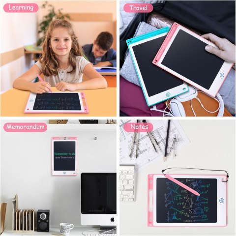 2x TABLET DO RYSOWANIA I PISANIA Z EKRANEM LCD RÓŻOWY NIEBIESKI 8,5" 2x TABLET DO RYSOWANIA I PISANIA Z EKRANEM LCD RÓŻOWY NIEBIESKI 8,5"