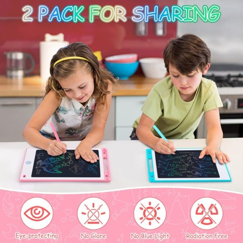 2x TABLET DO RYSOWANIA I PISANIA Z EKRANEM LCD RÓŻOWY NIEBIESKI 8,5" 2x TABLET DO RYSOWANIA I PISANIA Z EKRANEM LCD RÓŻOWY NIEBIESKI 8,5"