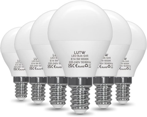 6x ŻARÓWKA LED E14 G45 5W CHŁODNA BIEL 6500K 450lm 6x ŻARÓWKA LED E14 G45 5W CHŁODNA BIEL 6500K 450lm