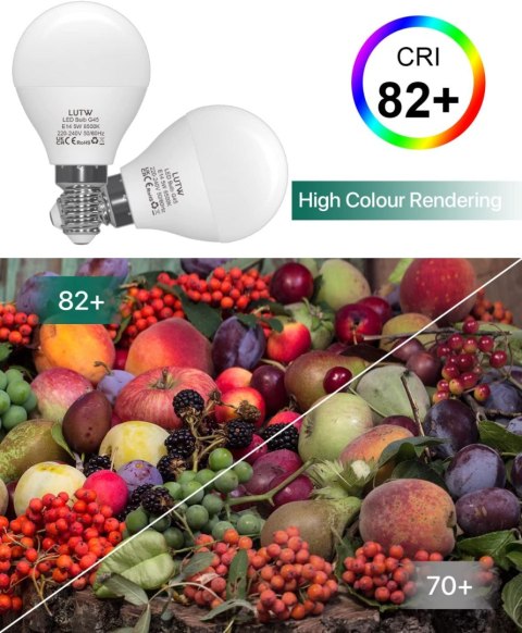 6x ŻARÓWKA LED E14 G45 5W CHŁODNA BIEL 6500K 450lm 6x ŻARÓWKA LED E14 G45 5W CHŁODNA BIEL 6500K 450lm