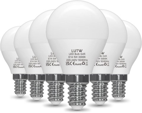 6x ŻARÓWKA LED E14 G45 5W CIEPŁA BIEL 3000K 450lm 6x ŻARÓWKA LED E14 G45 5W CIEPŁA BIEL 3000K 450lm