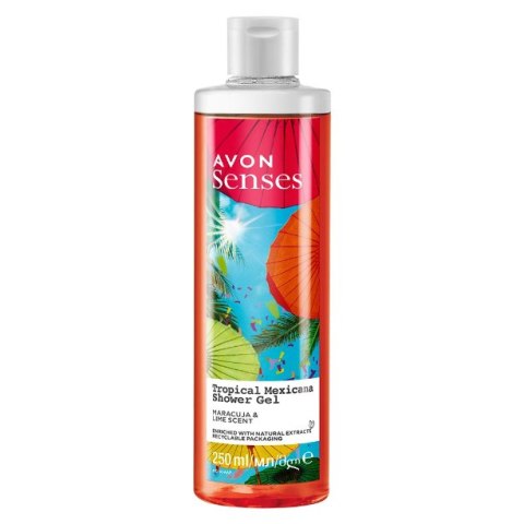 AVON ŻEL POD PRYSZNIC TROPICAL MEXICANA MARAKUJA LIMONKA 250ML AVON ŻEL POD PRYSZNIC TROPICAL MEXICANA MARAKUJA LIMONKA 250ML