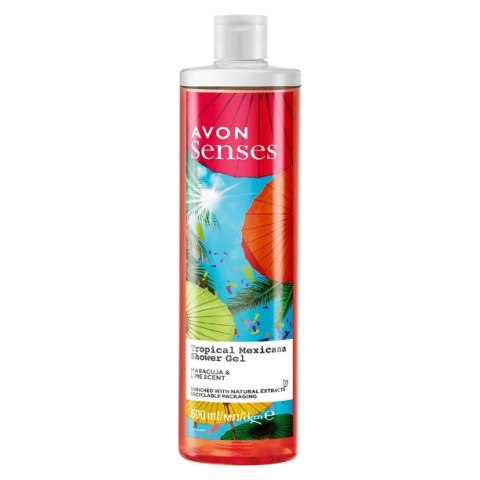 AVON ŻEL POD PRYSZNIC TROPICAL MEXICANA MARAKUJA LIMONKA 500ML AVON ŻEL POD PRYSZNIC TROPICAL MEXICANA MARAKUJA LIMONKA 500ML