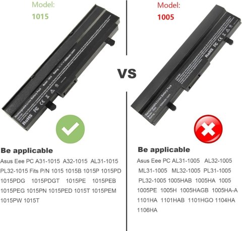BATERIA ZAMIENNA ASUS 1015B 1015P 1015PD 1015PEB 1015CX 5200mAh 11,1V 58Wh BATERIA ZAMIENNA ASUS 1015B 1015P 1015PD 1015PEB 1015CX 5200mAh 11,1V 58Wh