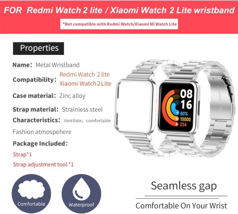 BRANSOLETA DO ZEGARKA MĘSKA METALOWA REDMI/XIAOMI WATCH 2 LITE BRANSOLETA DO ZEGARKA MĘSKA METALOWA REDMI/XIAOMI WATCH 2 LITE