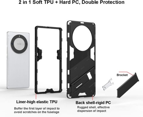 CZARNE ETUI DO HONOR MAGIC 5 LITE TWARDY CASE WYTRZYMAŁY Z NÓŻKĄ CZARNE ETUI DO HONOR MAGIC 5 LITE TWARDY CASE WYTRZYMAŁY Z NÓŻKĄ