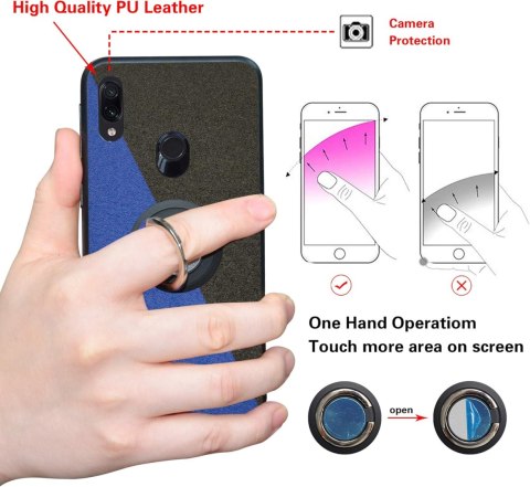 ETUI XIAOMI REDMI NOTE 7 SILIKONOWE NIEBIESKIE CZARNE + RING 482321 ETUI XIAOMI REDMI NOTE 7 SILIKONOWE NIEBIESKIE CZARNE + RING 482321