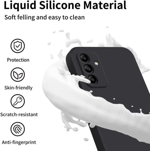 ETUI POKROWIEC DO SAMSUNG GALAXY A14 5G CZARNE MATOW SILIKONOWE PLECKI ETUI POKROWIEC DO SAMSUNG GALAXY A14 5G CZARNE MATOW SILIKONOWE PLECKI