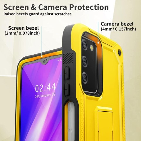 ETUI POKROWIEC SAMSUNG GALAXY A03S 5G CASE ŻÓŁTE SOLIDNE PLECKI Z PODSTAWKĄ ETUI POKROWIEC SAMSUNG GALAXY A03S 5G CASE ŻÓŁTE SOLIDNE PLECKI Z PODSTAWKĄ