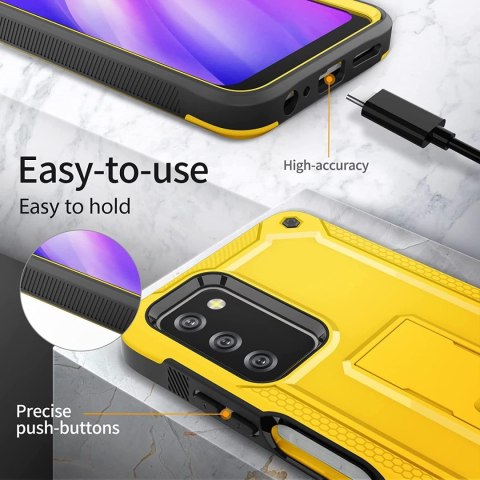 ETUI POKROWIEC SAMSUNG GALAXY A03S 5G CASE ŻÓŁTE SOLIDNE PLECKI Z PODSTAWKĄ ETUI POKROWIEC SAMSUNG GALAXY A03S 5G CASE ŻÓŁTE SOLIDNE PLECKI Z PODSTAWKĄ