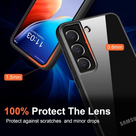 ETUI SAMSUNG GALAXY S22 5G CZARNA RAMKA PRZEZROCZYSTE PLECKI SM-S901 ETUI SAMSUNG GALAXY S22 5G CZARNA RAMKA PRZEZROCZYSTE PLECKI SM-S901