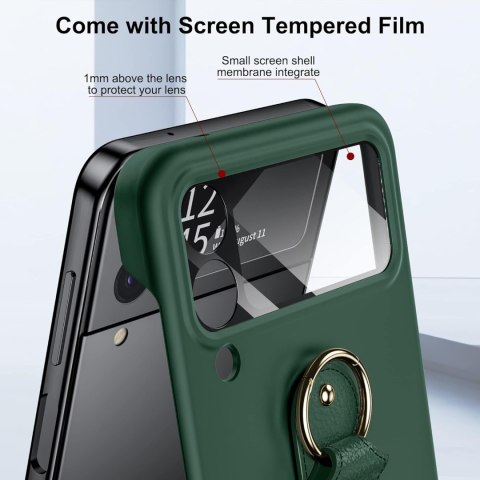 ETUI SKŁADANE SAMSUNG GALAXY Z FLIP 4 ZIELONE Z UCHWYTEM ETUI SKŁADANE SAMSUNG GALAXY Z FLIP 4 ZIELONE Z UCHWYTEM
