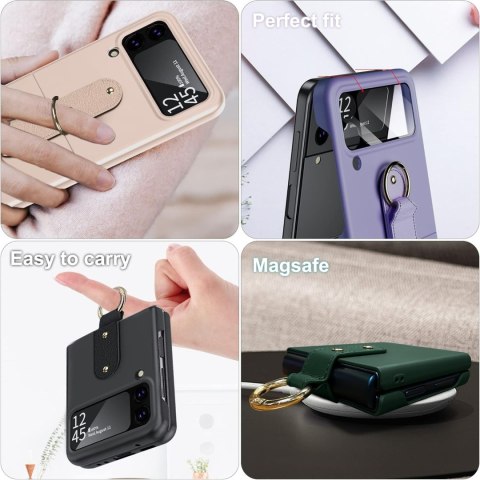 ETUI SKŁADANE SAMSUNG GALAXY Z FLIP 4 ZIELONE Z UCHWYTEM ETUI SKŁADANE SAMSUNG GALAXY Z FLIP 4 ZIELONE Z UCHWYTEM