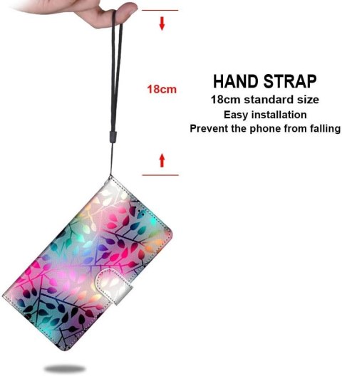 ETUI Z KLAPKĄ SAMSUNG GALAXY S21 5G EKOSKÓRA KOLOROWE LIŚCIE OMBRE TĘCZA ETUI Z KLAPKĄ SAMSUNG GALAXY S21 5G EKOSKÓRA KOLOROWE LIŚCIE OMBRE TĘCZA