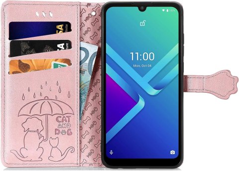 ETUI Z KLAPKĄ WIKO Y82 CASE Z EKOSKÓRY RÓŻOWE ZŁOTO ROSEGOLD PIESKI KOTKI ETUI Z KLAPKĄ WIKO Y82 CASE Z EKOSKÓRY RÓŻOWE ZŁOTO ROSEGOLD PIESKI KOTKI