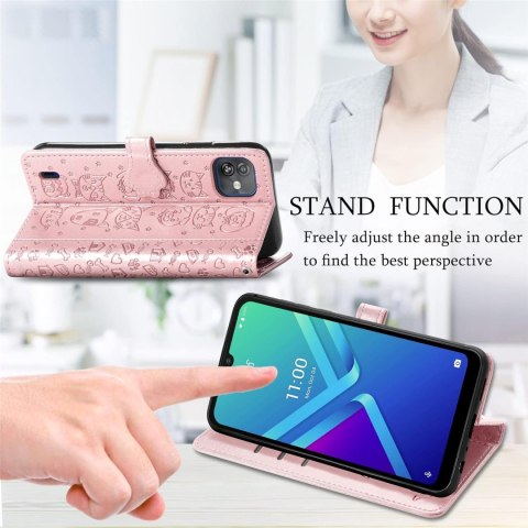 ETUI Z KLAPKĄ WIKO Y82 CASE Z EKOSKÓRY RÓŻOWE ZŁOTO ROSEGOLD PIESKI KOTKI ETUI Z KLAPKĄ WIKO Y82 CASE Z EKOSKÓRY RÓŻOWE ZŁOTO ROSEGOLD PIESKI KOTKI