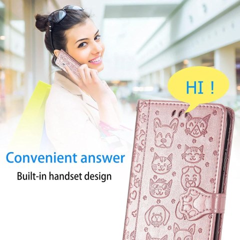 ETUI Z KLAPKĄ WIKO Y82 CASE Z EKOSKÓRY RÓŻOWE ZŁOTO ROSEGOLD PIESKI KOTKI ETUI Z KLAPKĄ WIKO Y82 CASE Z EKOSKÓRY RÓŻOWE ZŁOTO ROSEGOLD PIESKI KOTKI