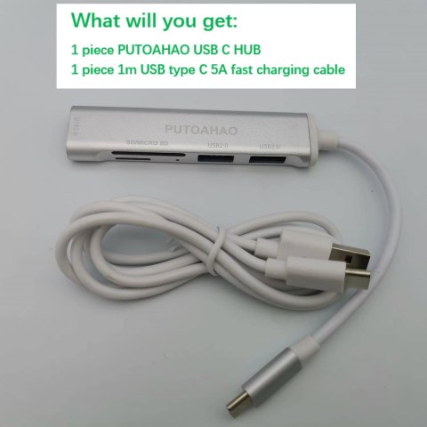 HUB USB-C 5W1 SD/MICRO SD CARD READER MACBOOK ADAPTER ROZDZIELACZ HUB USB-C 5W1 SD/MICRO SD CARD READER MACBOOK ADAPTER ROZDZIELACZ