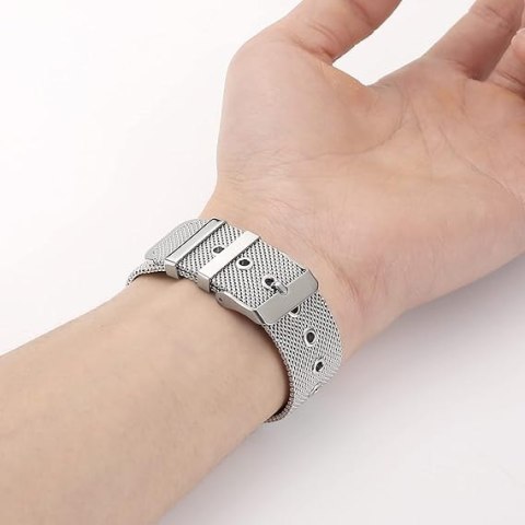 PASEK DO ZEGARKA SREBRNA UNIWERSALNA METALOWA 22mm PASEK DO ZEGARKA SREBRNA UNIWERSALNA METALOWA 22mm