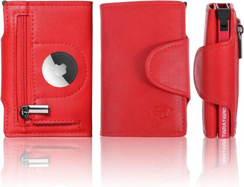 PORTFEL DAMSKI RFID CZERWONY ETUI NA KARTY AIRTAG PUDEŁKO na PREZENT PORTFEL DAMSKI RFID CZERWONY ETUI NA KARTY AIRTAG PUDEŁKO na PREZENT