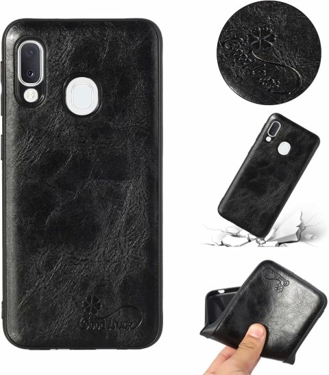 1X SZKŁO HARTOWANE ETUI SAMSUNG GALAXY A20E SKÓRZANA CZARNA OBUDOWA MOCNA 1X SZKŁO HARTOWANE ETUI SAMSUNG GALAXY A20E SKÓRZANA CZARNA OBUDOWA MOCNA