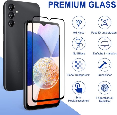 2x SZKŁO HARTOWANE SAMSUNG GALAXY A14 4G/5G 6.6" CZARNA RAMKA SM-A145F 2x SZKŁO HARTOWANE SAMSUNG GALAXY A14 4G/5G 6.6" CZARNA RAMKA SM-A145F